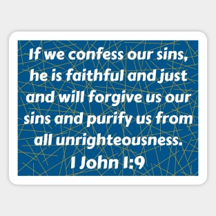 Bible Verse 1 John 1:9 Magnet